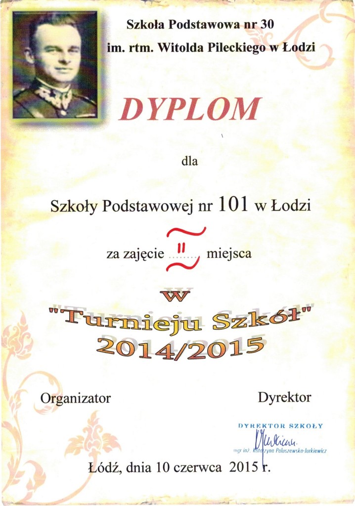 „Turniej Szkół” 2014/2015