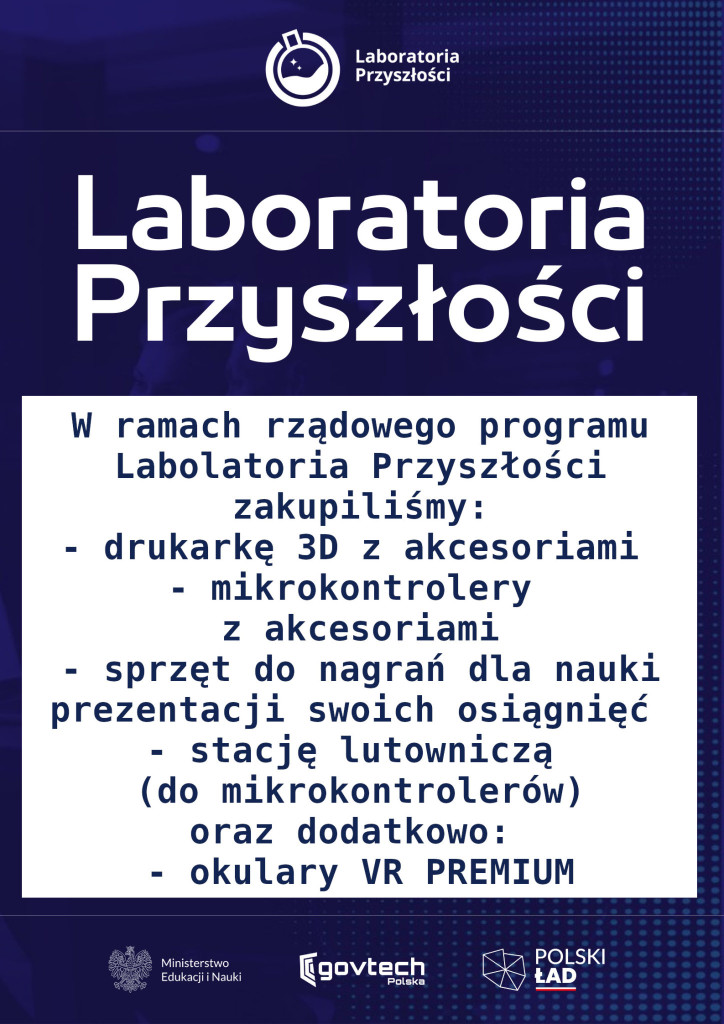 Plakat Laboratoria Przyszłości
