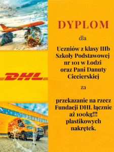 Plastikowe nakrętki dla Fundacji DHL