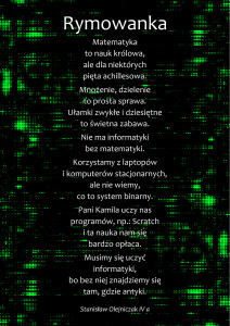 Matematyczno-informatyczne rymowanki