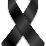 Czarna wstążka na symbol żałoby
